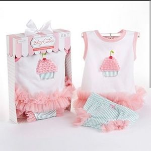 New - Baby Aspen, Baby Cakes 2-Piece Cupcake Outfit